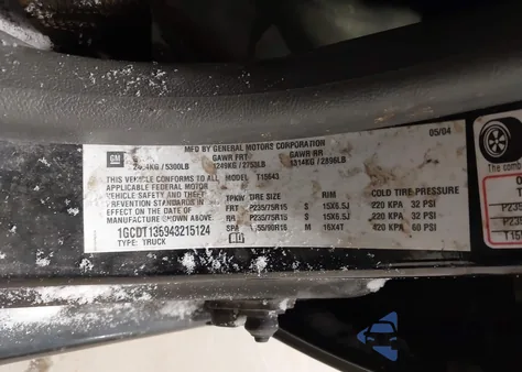 2004 Chevrolet Colorado Ls from USA, damaged, VIN 1GCDT136948215124